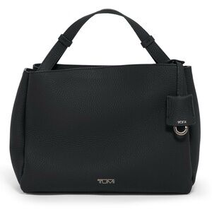 Tumi Marylea Crossbody Black Pebbled Leather Top-Handle Tote Bag